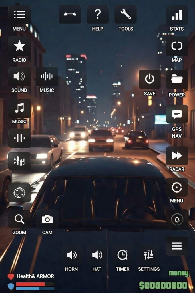 GTA San Andreas for iOS – Ultimate IPA Download & Features <br> 3 Car driving through a city at night